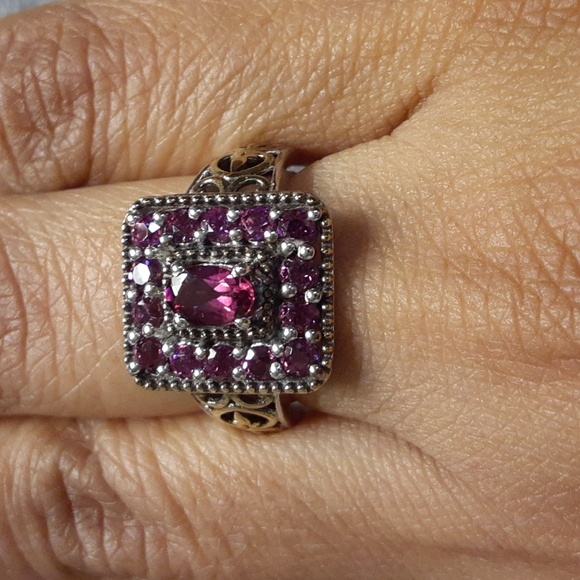 925 Genuine Untreated Grape Rhodolite Garnet. FIRM. Every Day Elegance. FIRM. - Picture 7 of 15